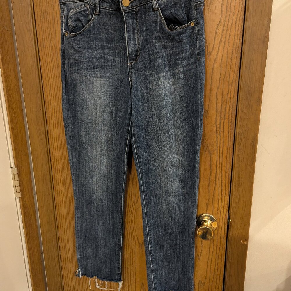 Wit and Wisdom Distressed Hem Comfort Stretch Waistband Jeans-Women's Size 8